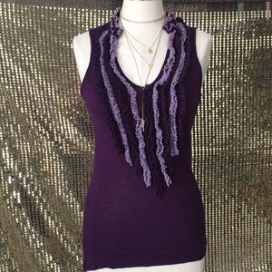 Purple frill blouse